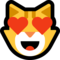 Smiling Cat Face With Heart-Eyes emoji on Microsoft